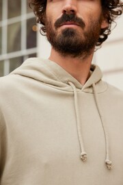 Stone Cream Garment Washed Hoodie - Image 6 of 9