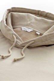 Stone Cream Garment Washed Hoodie - Image 8 of 9