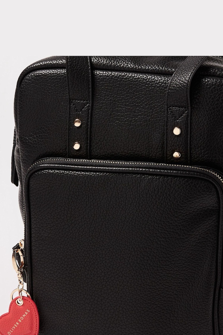 Oliver Bonas Black Mami Laptop Backpack - Image 7 of 7