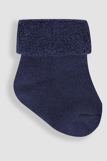 JoJo Maman Bébé Navy Blue 3-Pack Baby Socks