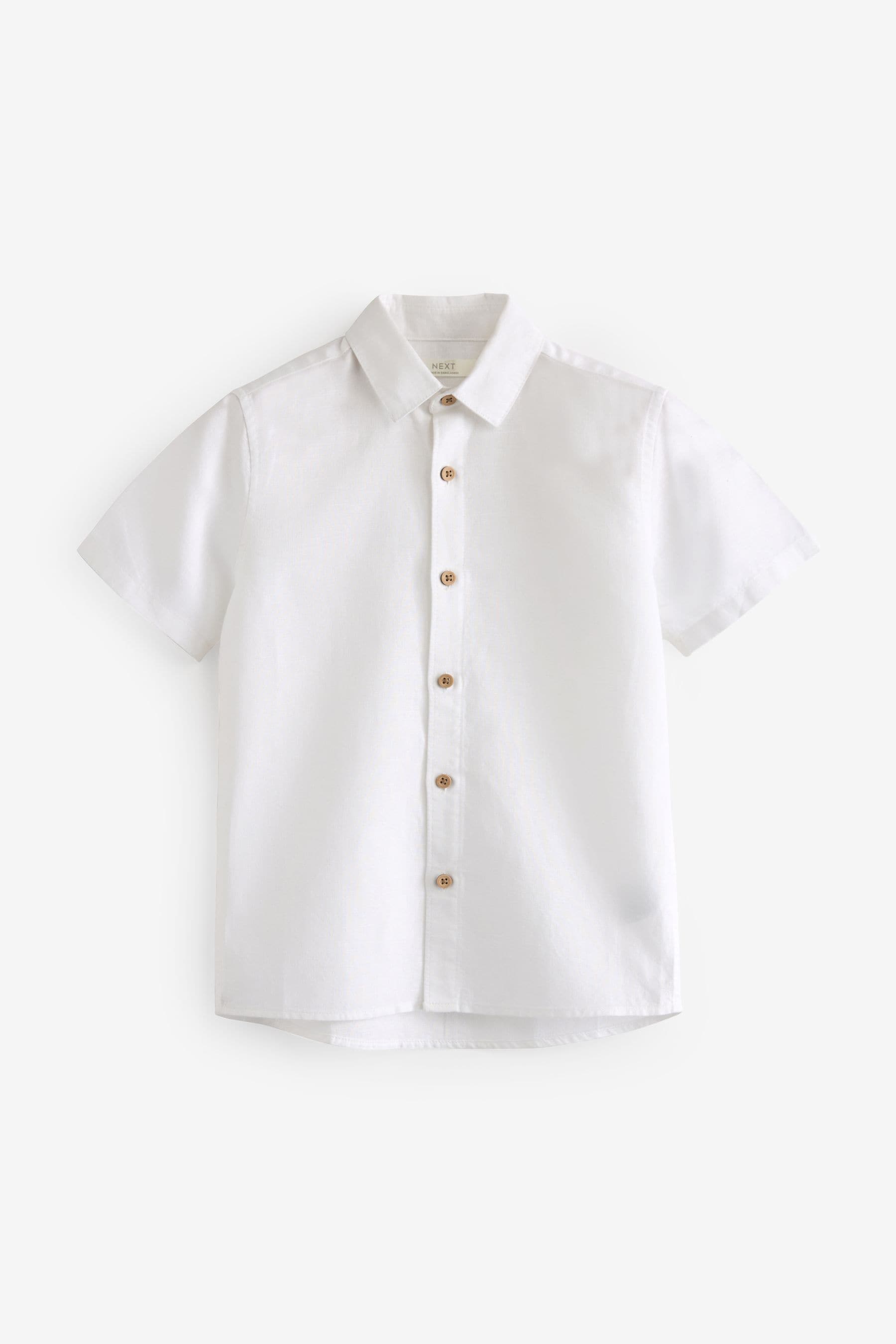 Buy White Single Linen Blend Shirt 3mths 16yrs from the Next UK online shop
