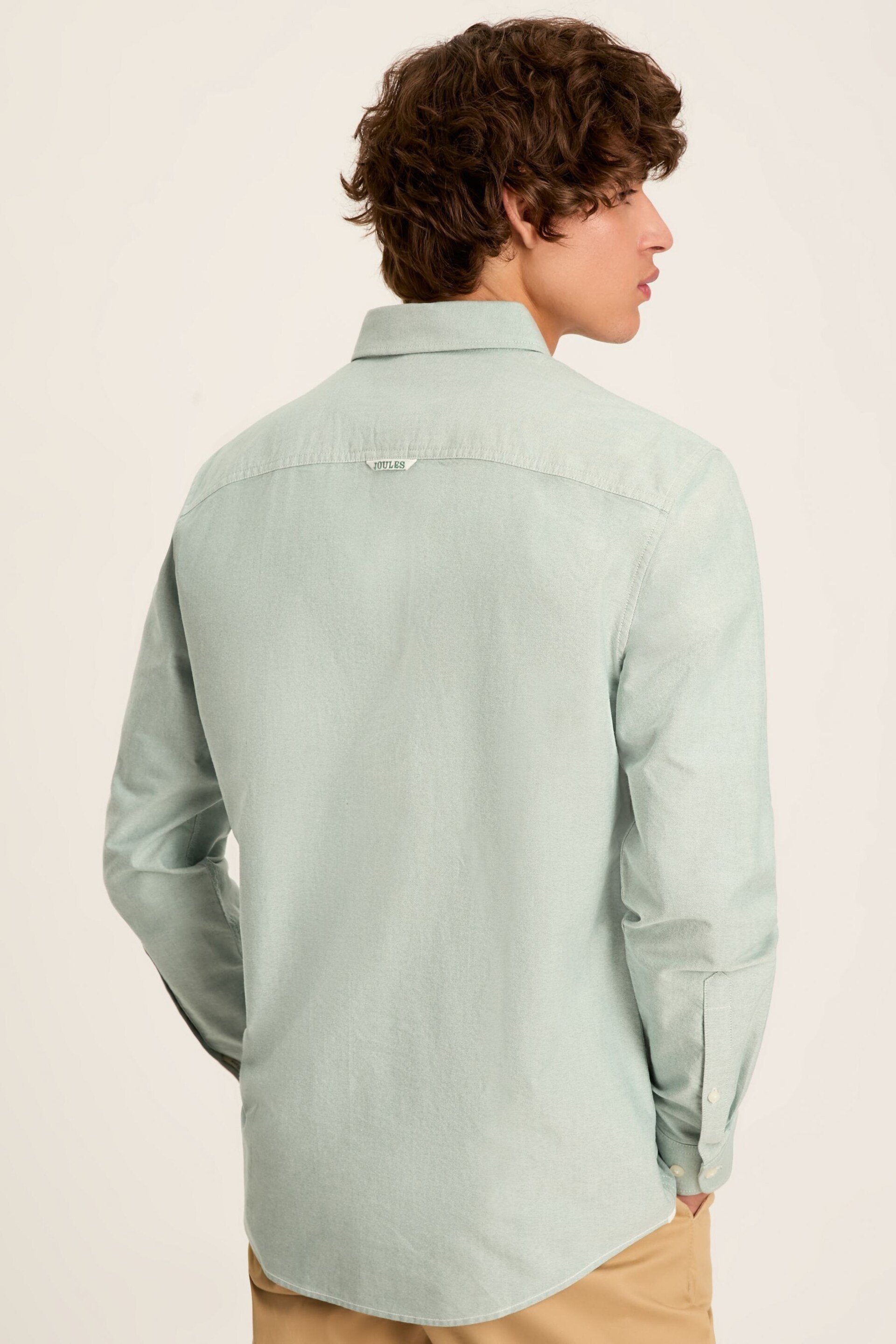 Joules Oxford Sage Green Long Sleeve Classic Fit Shirt - Image 3 of 12