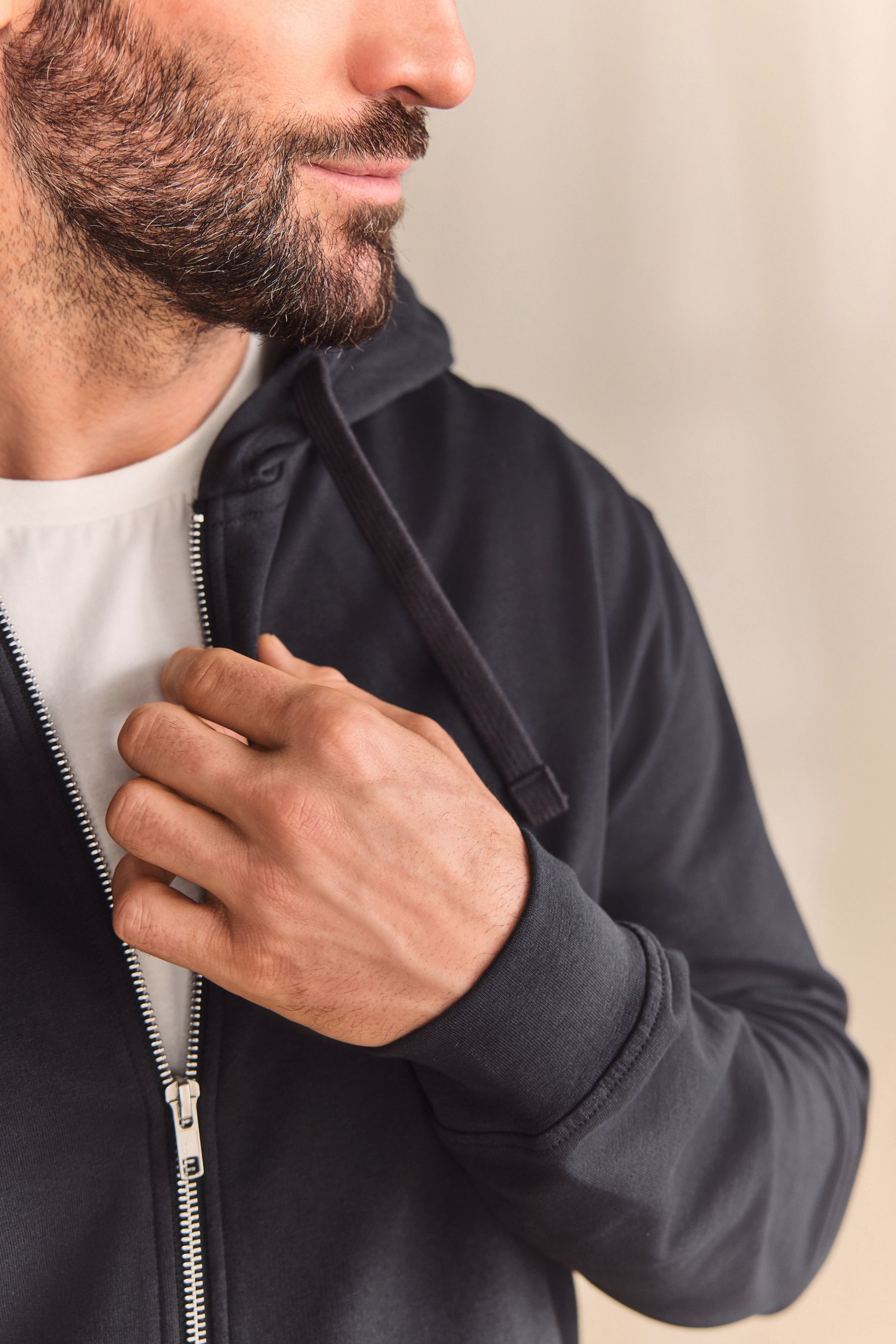 Buy Slate Grey Lightweight Zip Up Hoodie from the Next UK online shop