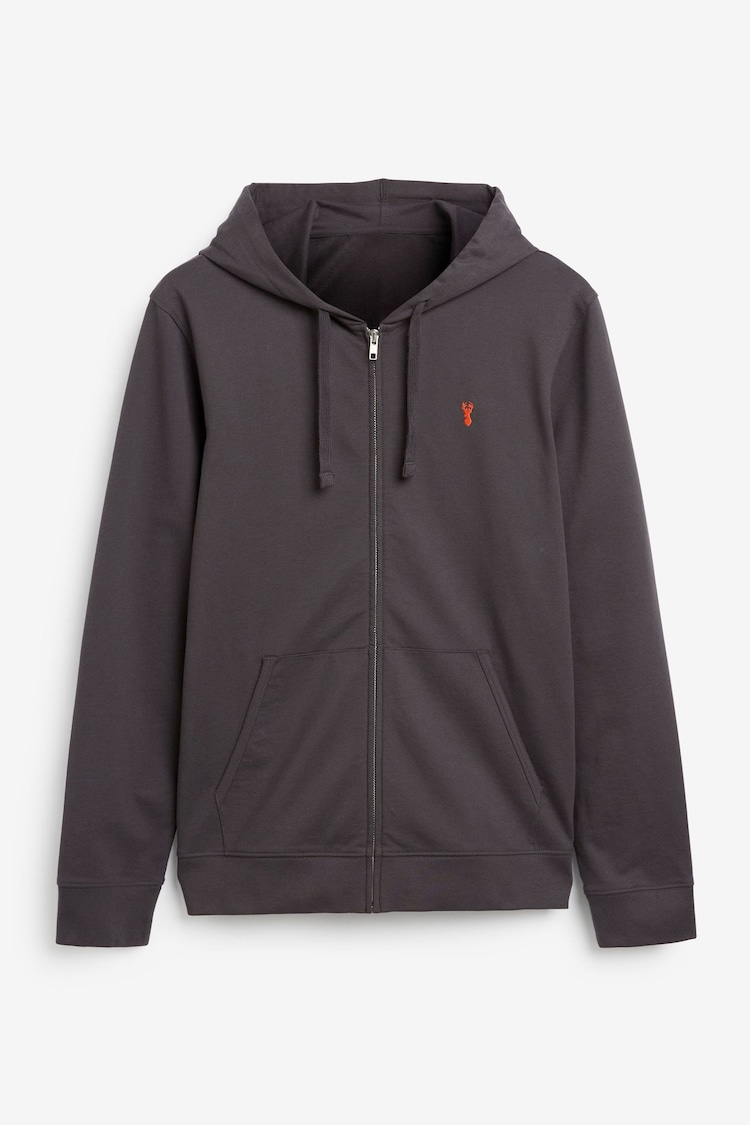 Slate Grey Lightweight Zip Up Hoodie - Image 7 of 7