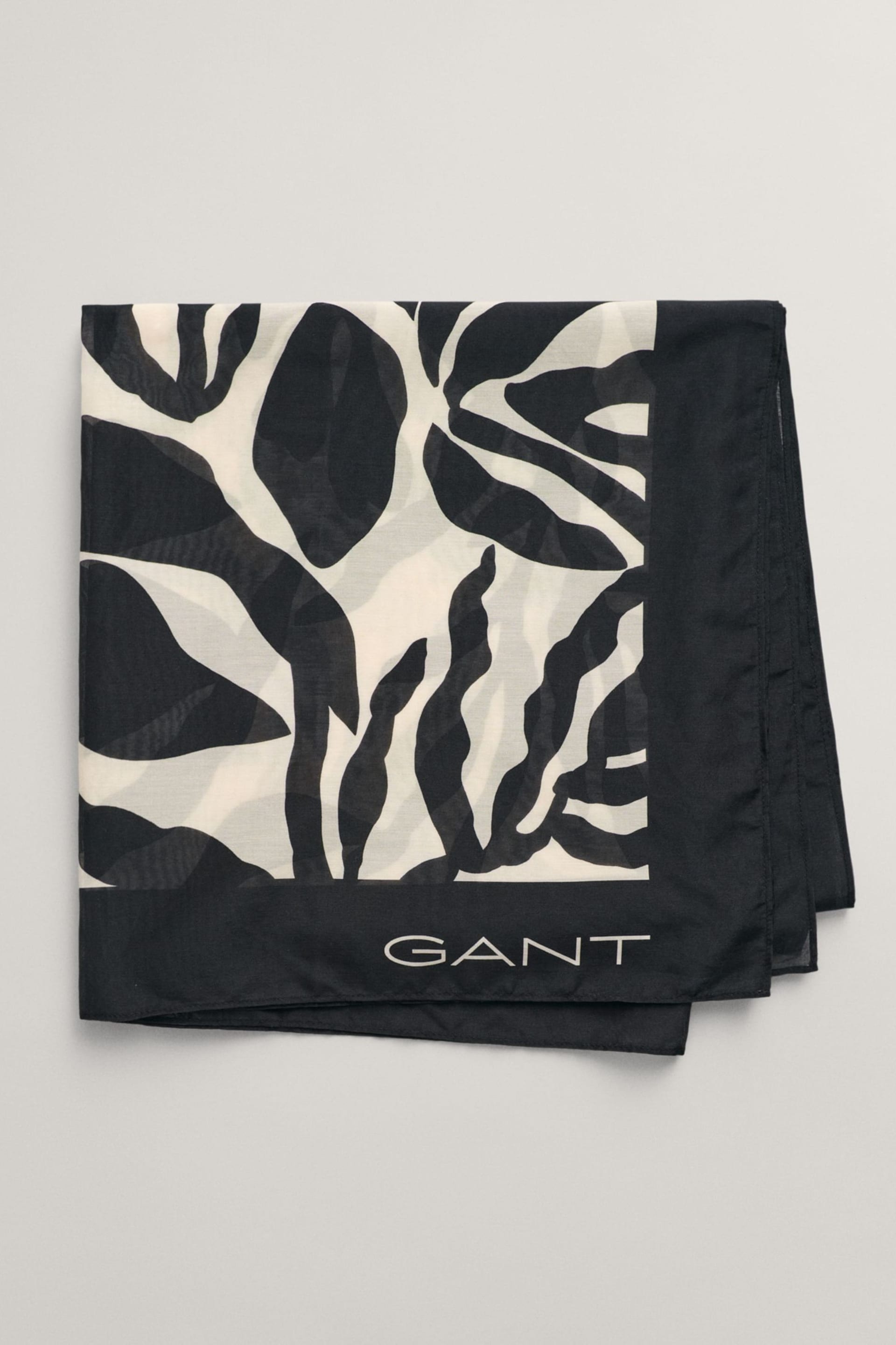 GANT Cream Palm Print Cotton Silk Sarong - Image 3 of 4