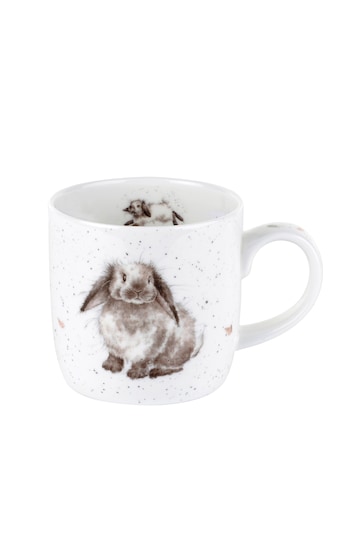 Set of 6 White Set of 6 Royal Worcester Wrendale Rabbit Mugs