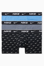Nike Blue Everyday Cotton Stretch Trunks Three Pack - Image 1 of 4