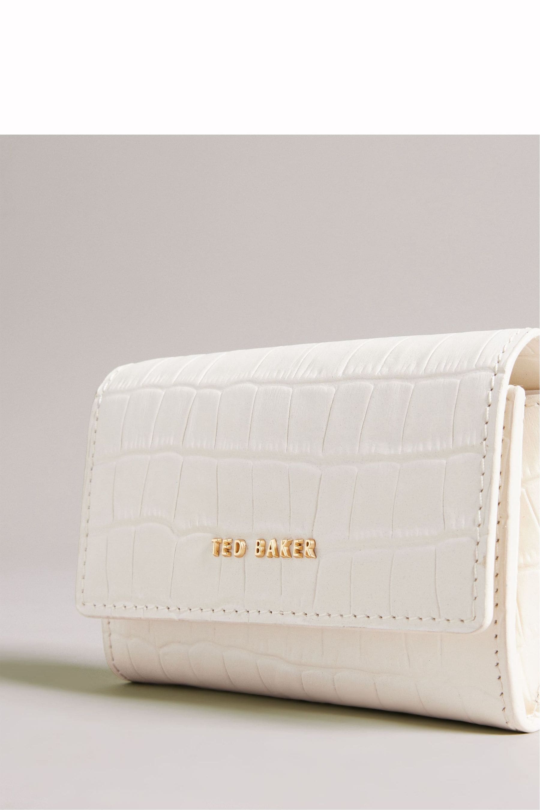 Buy Ted Baker Cream Sten Imitation Croc Small Purse from Next Luxembourg