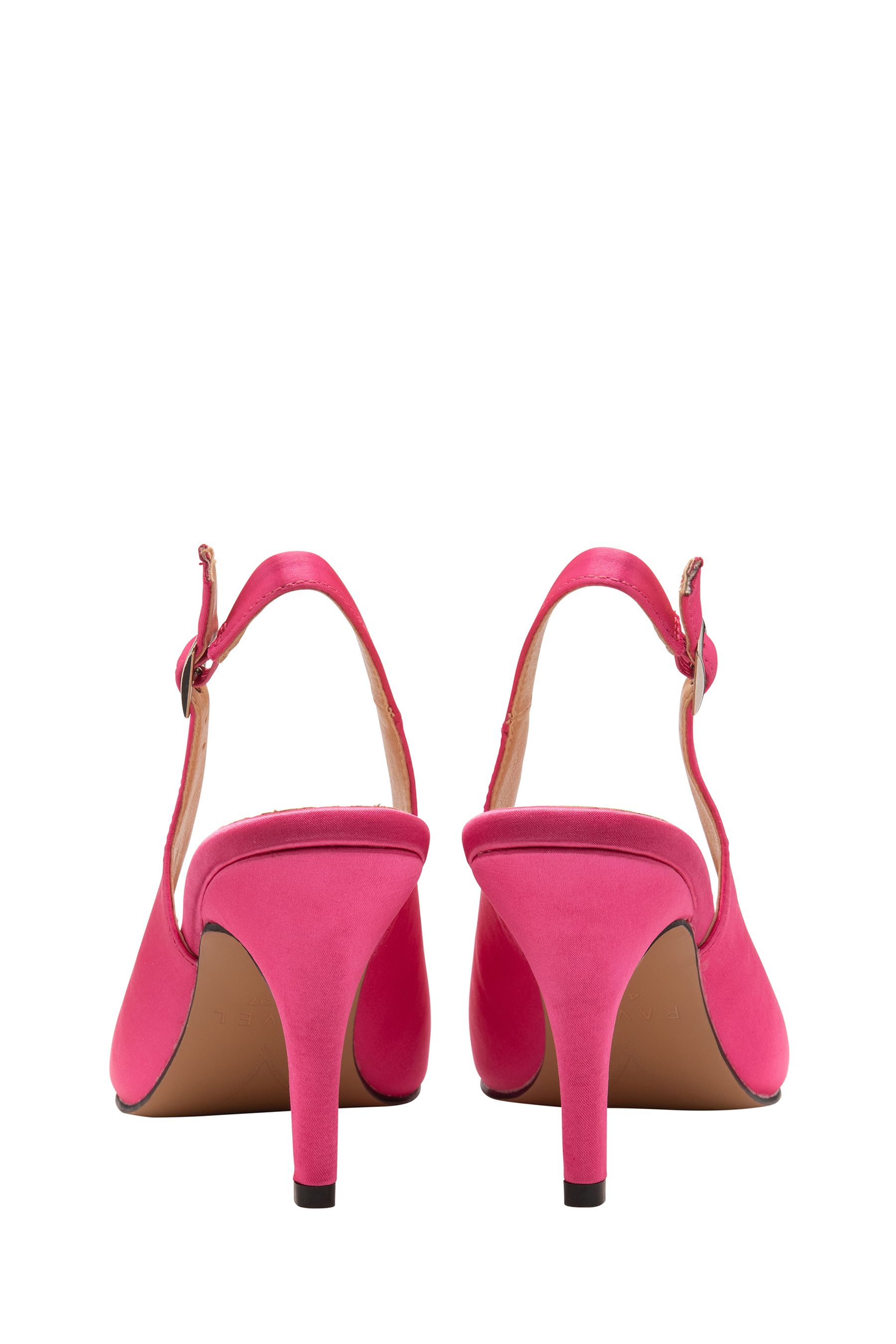 Ravel Pale Pink Slingback Shoes On A Kitten Heels