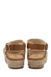 Ravel Brown Flatform Sandals With A Woven Textile Upper - Image 3 of 4