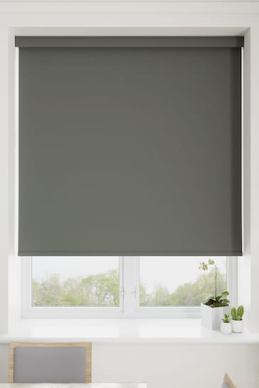 Charcoal Grey Haig Made To Measure Blackout Roller Blind