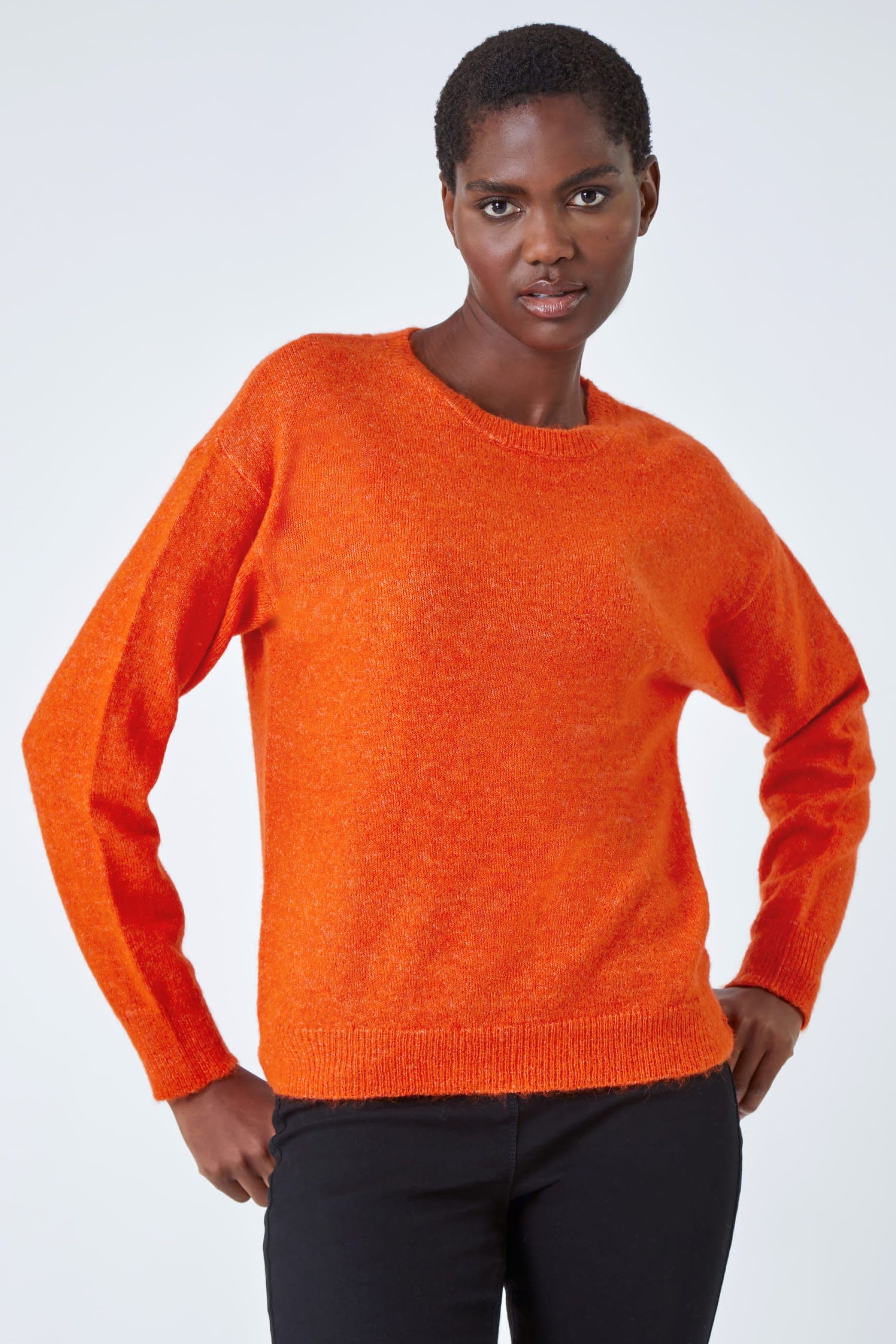 Orange top jumper womens