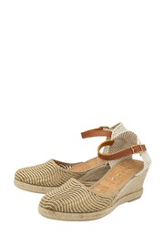 Ravel Cream Woven Espadrilles On A Rope Unit Sandals - Image 2 of 4