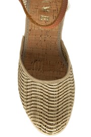 Ravel Cream Woven Espadrilles On A Rope Unit Sandals - Image 4 of 4