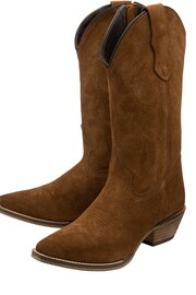 Ravel Brown Leather Calf High Cowboy Western Boots - Image 2 of 4