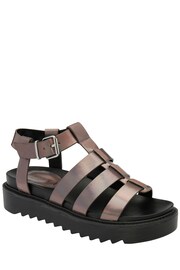 Ravel Metallic Fisherman Sandals On a Flatform Wedge Unit - Image 1 of 4