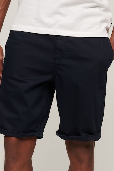 Superdry Blue Vintage Officer Chino Shorts
