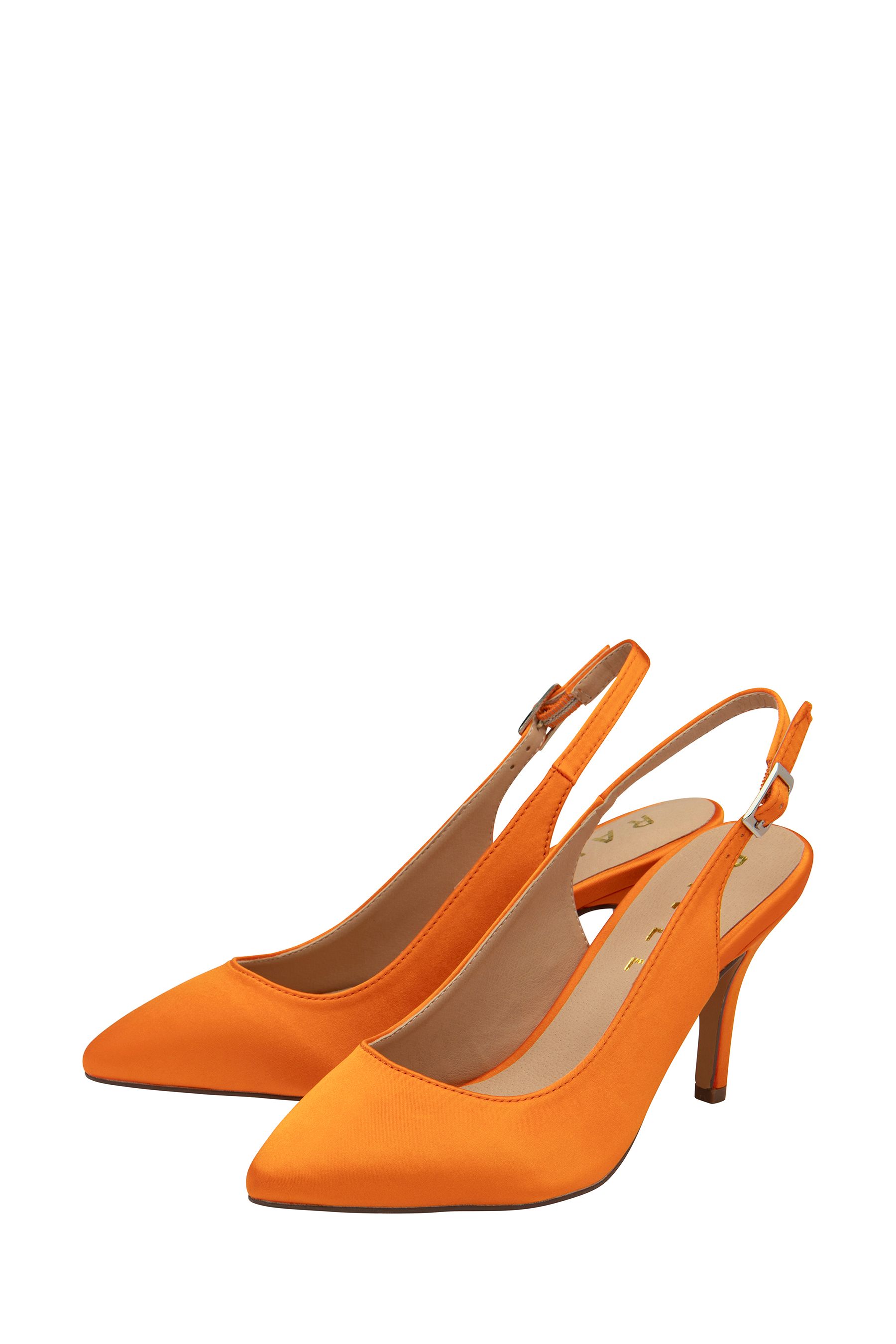 Orange kitten heels uk hot sale