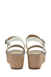 Ravel Silver Woven Upper Sandals On A Flatform Wegde Unit - Image 3 of 4