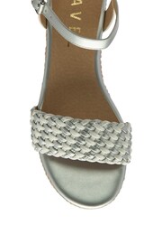 Ravel Silver Woven Upper Sandals On A Flatform Wegde Unit - Image 4 of 4