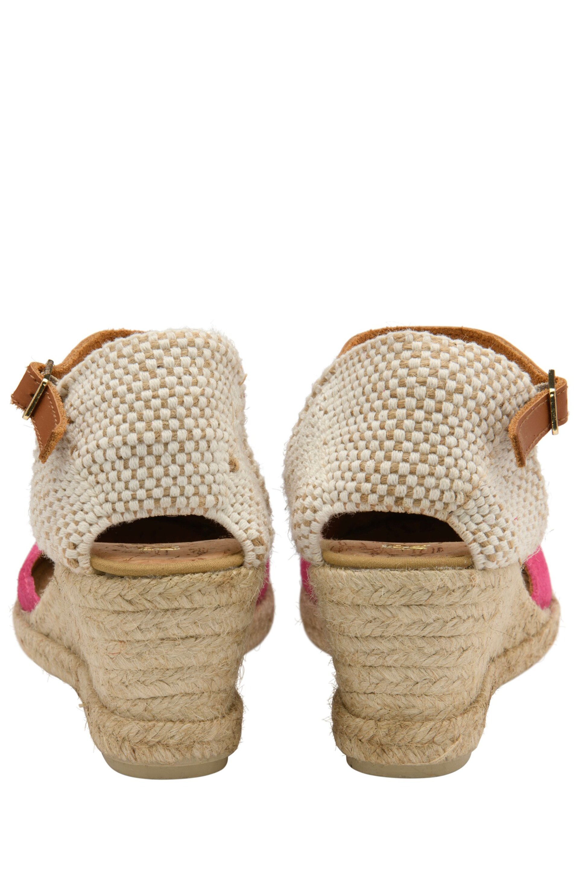 Ravel Pink Suede Leather Espadrilles On A Rope Wedges Unit - Image 3 of 4