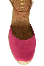 Ravel Pink Suede Leather Espadrilles On A Rope Wedges Unit - Image 4 of 4