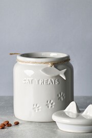 Grey Ceramic Cat Treat Jar - Image 2 of 3