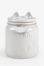 Grey Ceramic Cat Treat Jar - Image 3 of 3