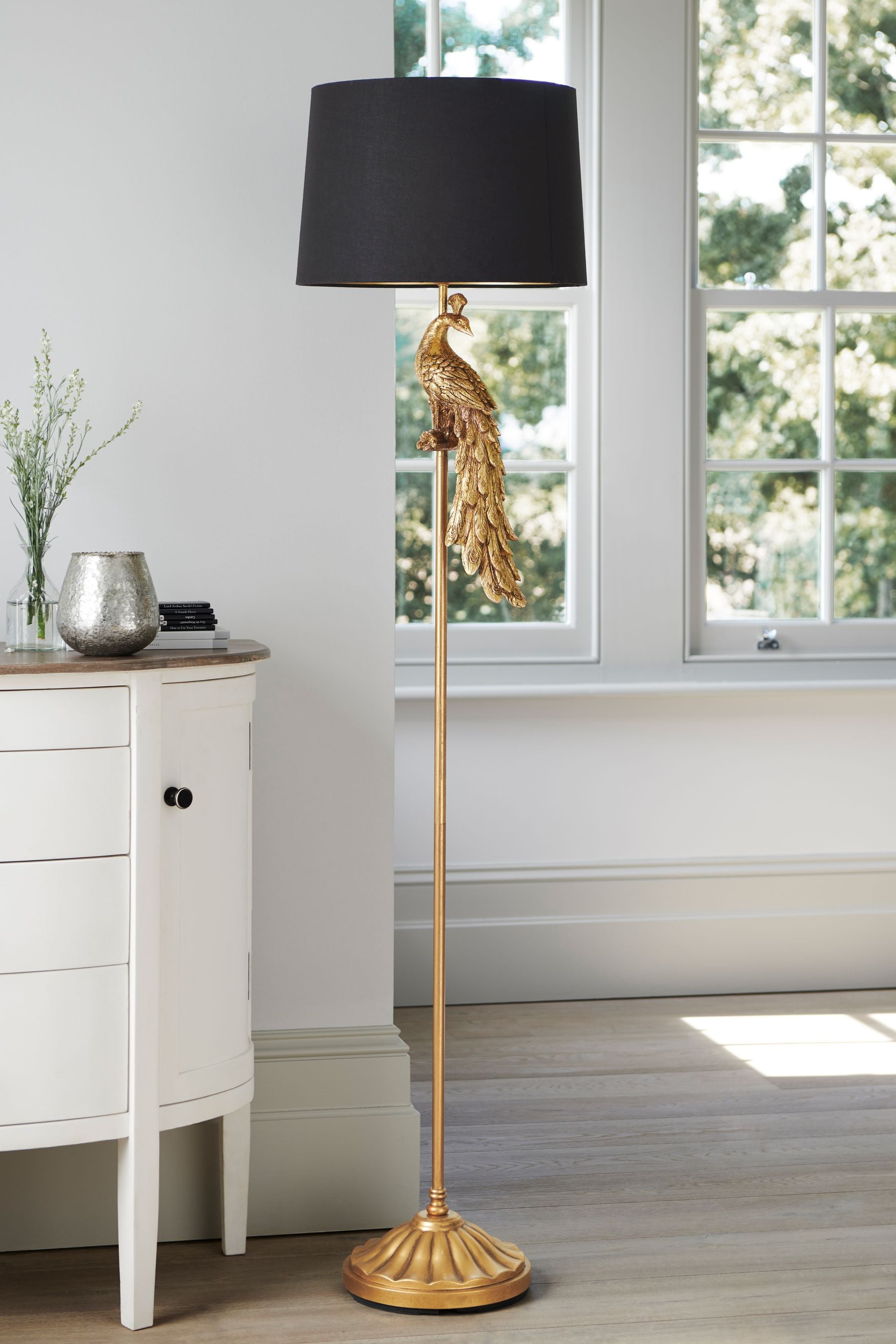 Asda shop peacock lamp