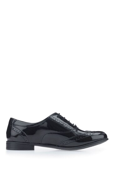 Start-Rite Matilda Black Leather Lace Up School Shoes F & G