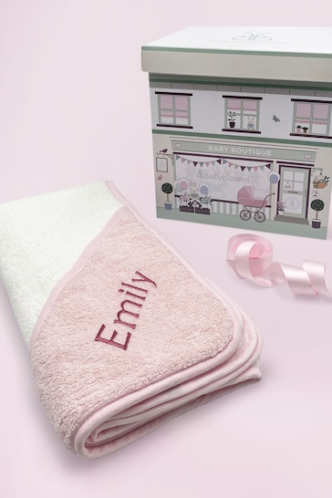 Babyblooms Personalised Luxury Hooded Towel New Baby Gift