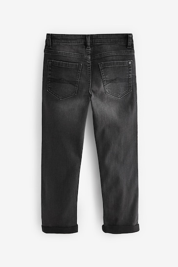 Grey Charcoal Regular Fit Cotton Rich Stretch Jeans (3-17yrs)