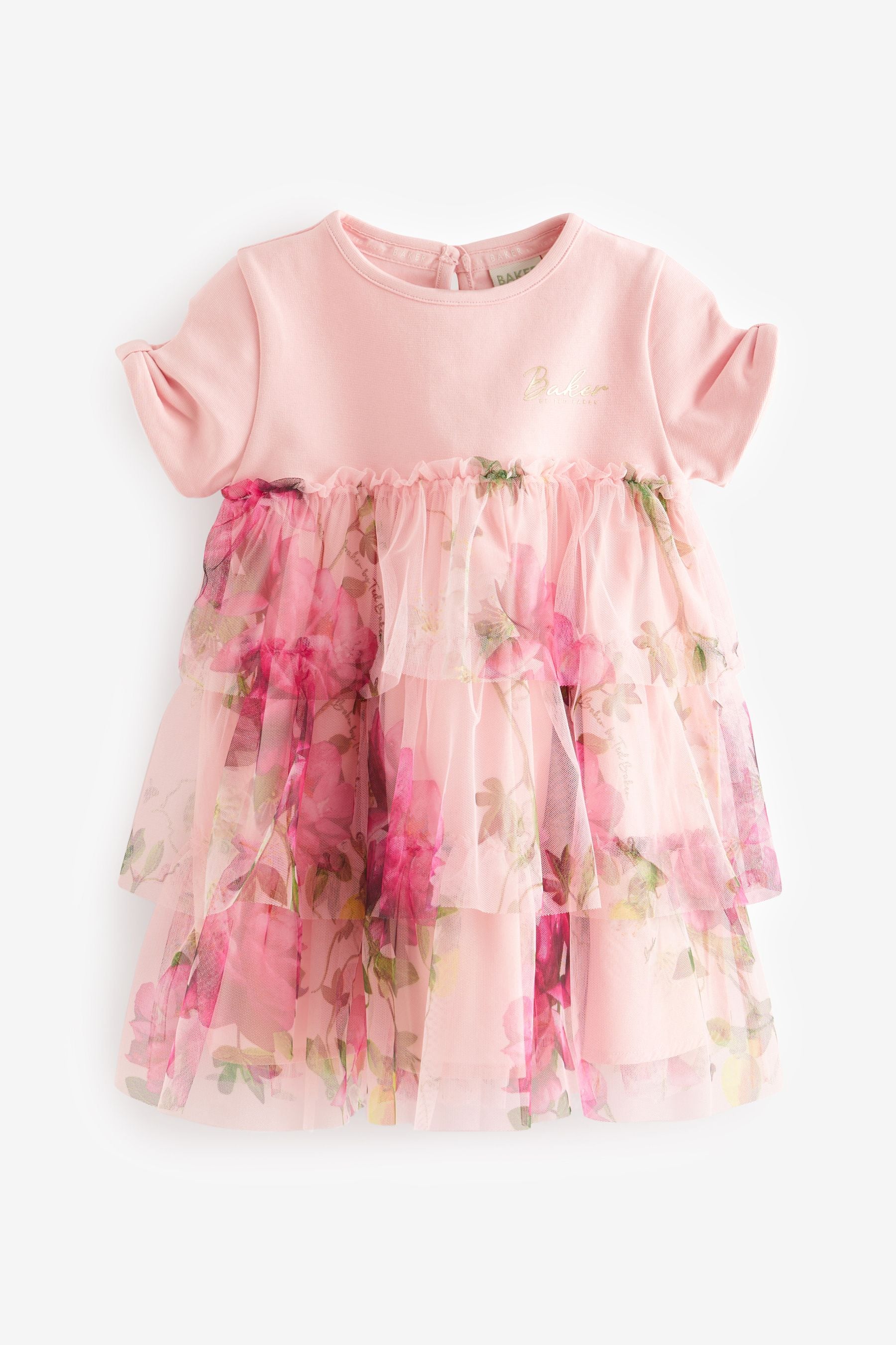 Buy Baker by Ted Baker Pink Mesh Tiered Mockable Dress from Next USA