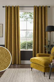 William Morris At Home Ochre Yellow Marigold Velvet Made to Measure Curtains - Image 1 of 5