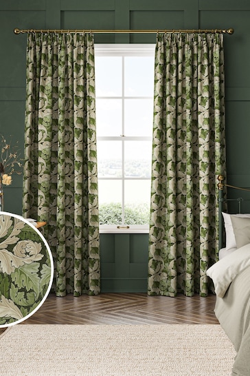 William Morris At Home Nettle Green Acanthus Made to Measure Curtains