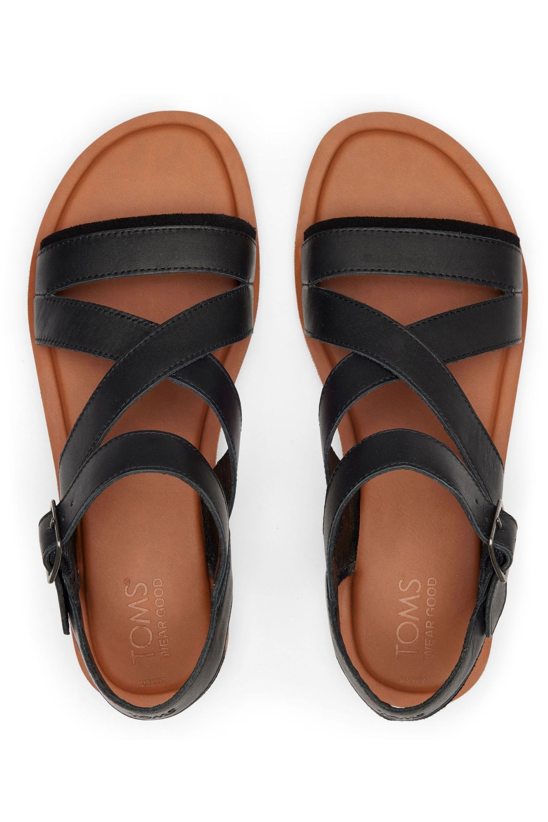 TOMS Sloane Black Sandals In Leather - Image 5 of 6