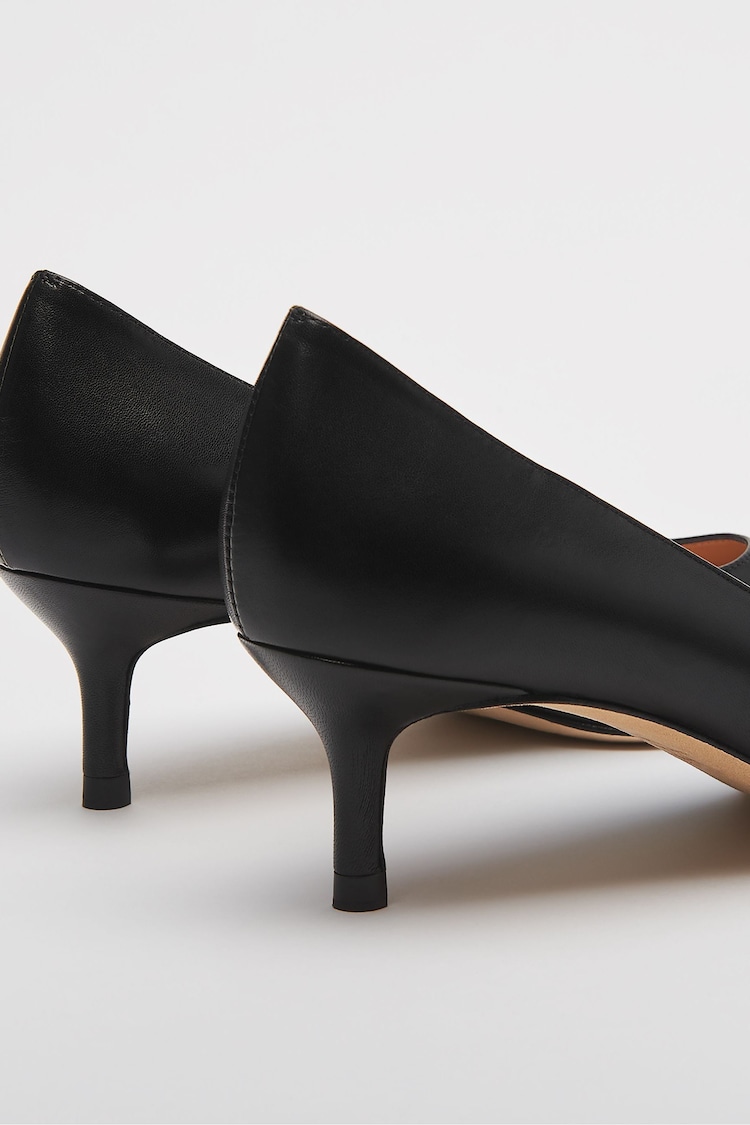 LK Bennett Black Pointed Audrey Kitten Heel Pumps - Image 3 of 3