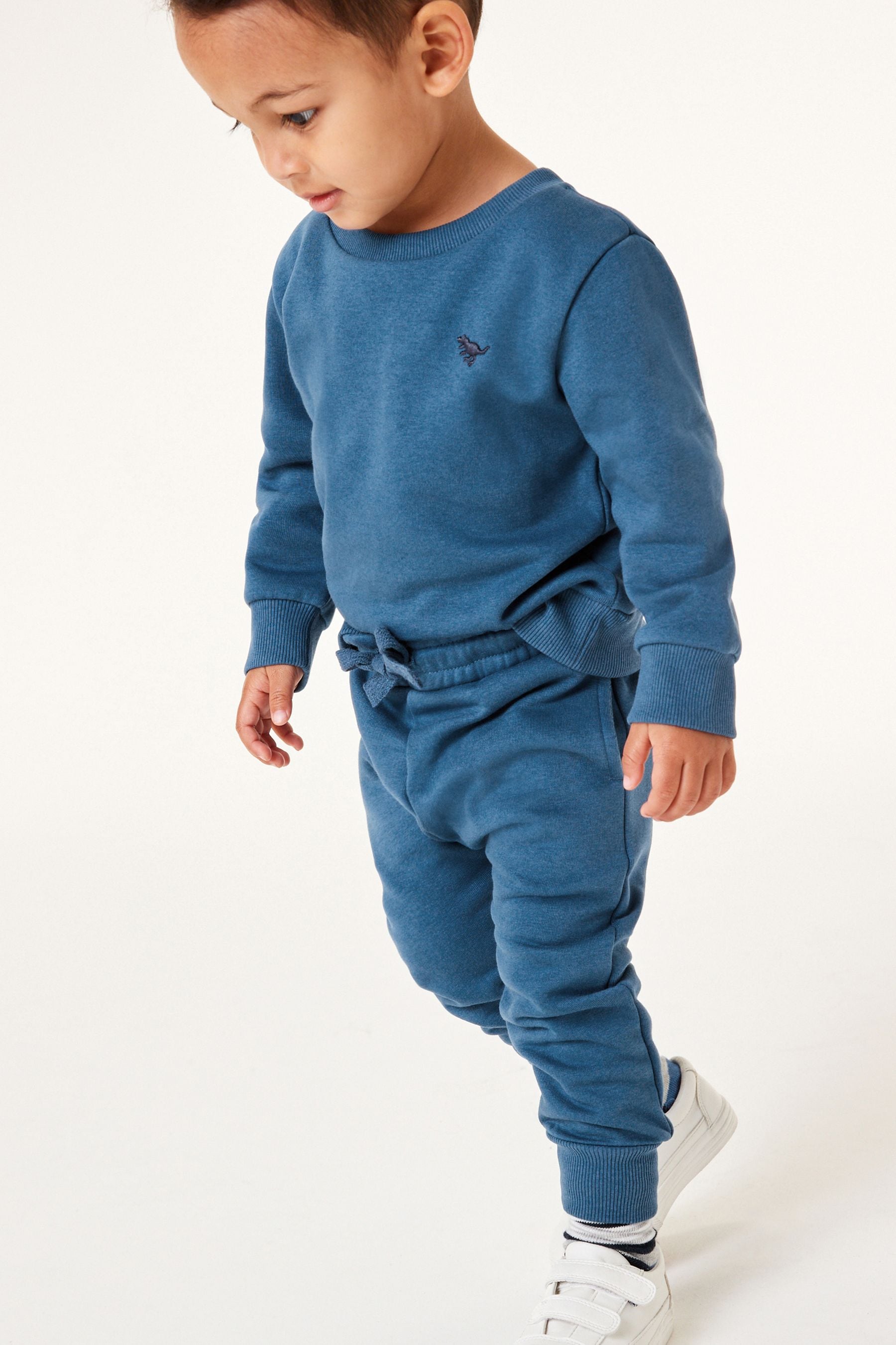 Buy Blue Mid Jersey Sweatshirt And Joggers Set 3mths 7yrs from the Next UK online shop