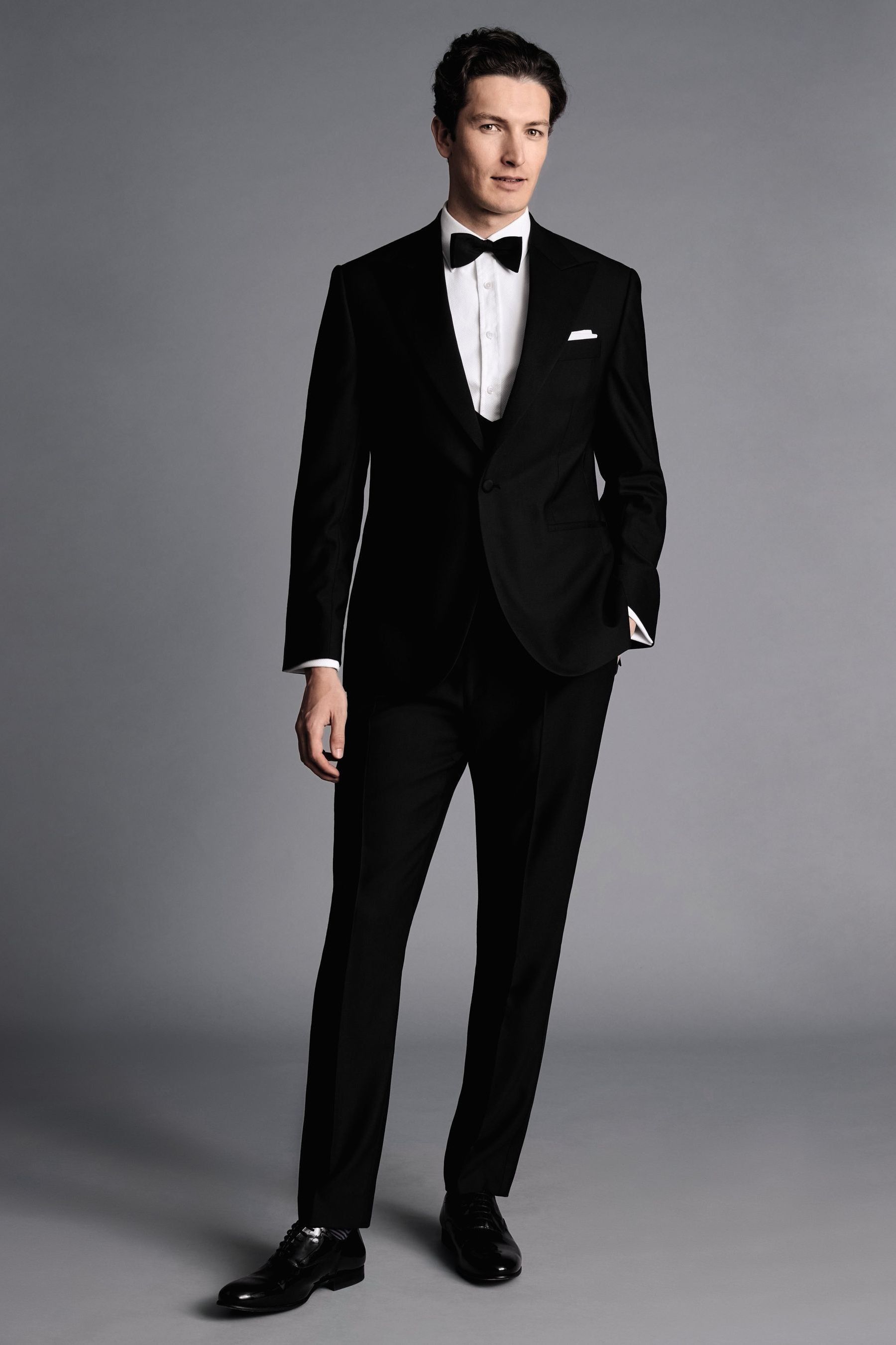 Buy Charles Tyrwhitt Black Adjustable Fit Dinner Suit Double Breasted Waistcoat from Next Canada