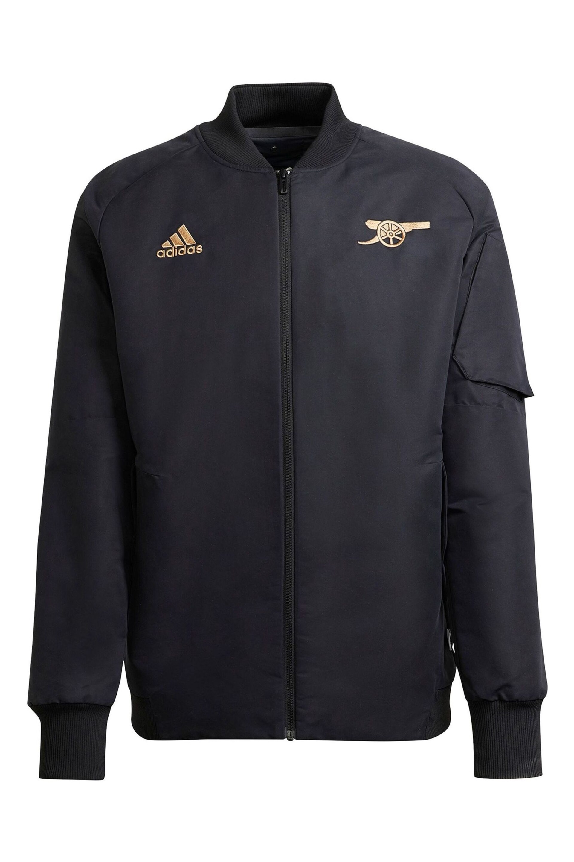 adidas Black Arsenal Travel Jacket - Image 1 of 1