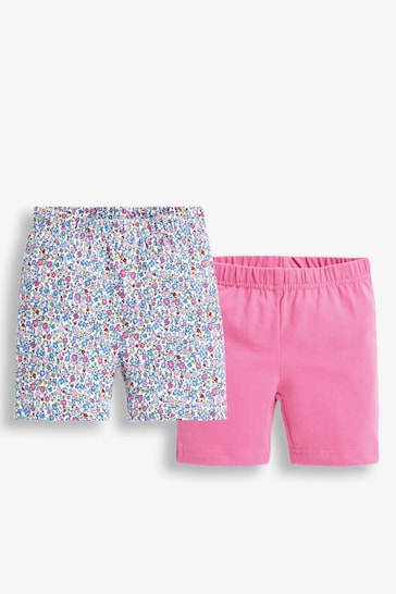 JoJo Maman Bébé Summer Ditsy Pink Floral 2-Pack Shorts