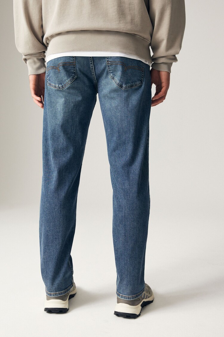 Blue Mid Vintage Straight Fit Motion Flex Jeans - Image 5 of 10
