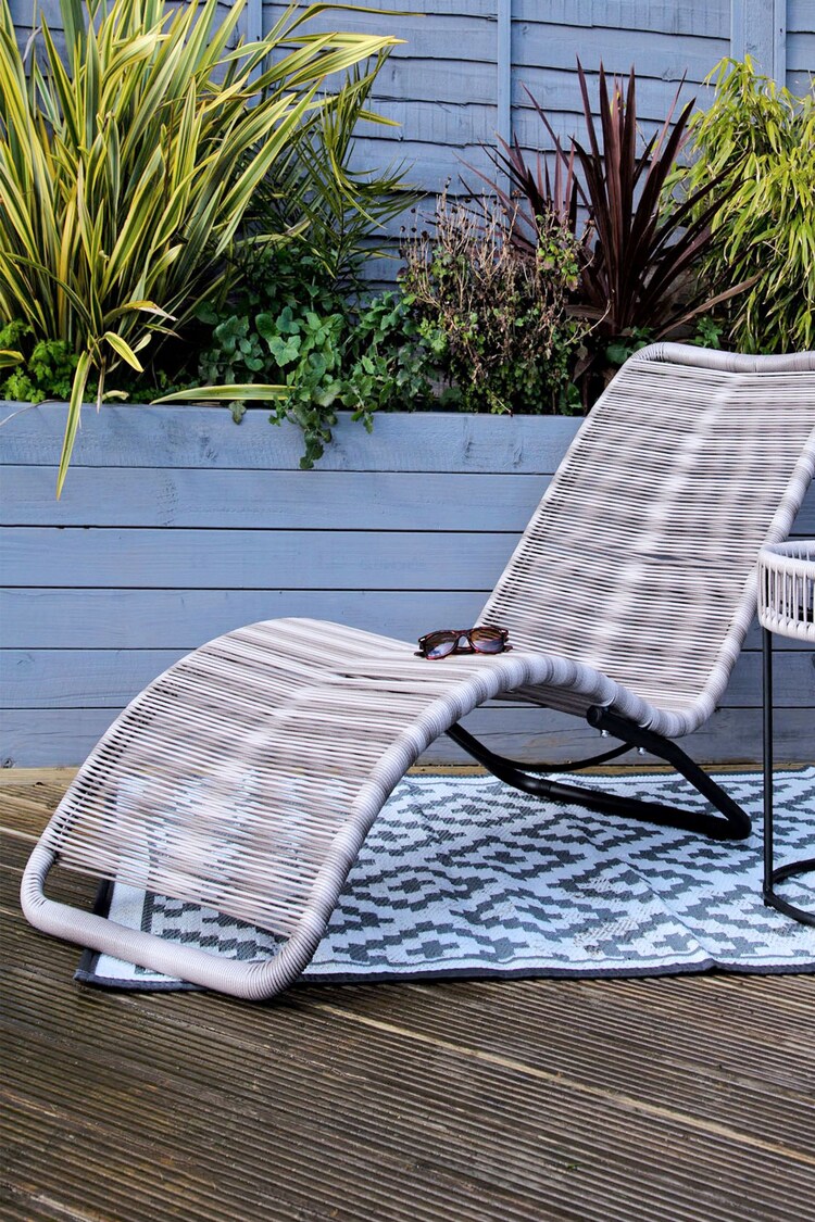 Charles Bentley Grey Zanzibar Garden Sun Lounger - Image 1 of 5