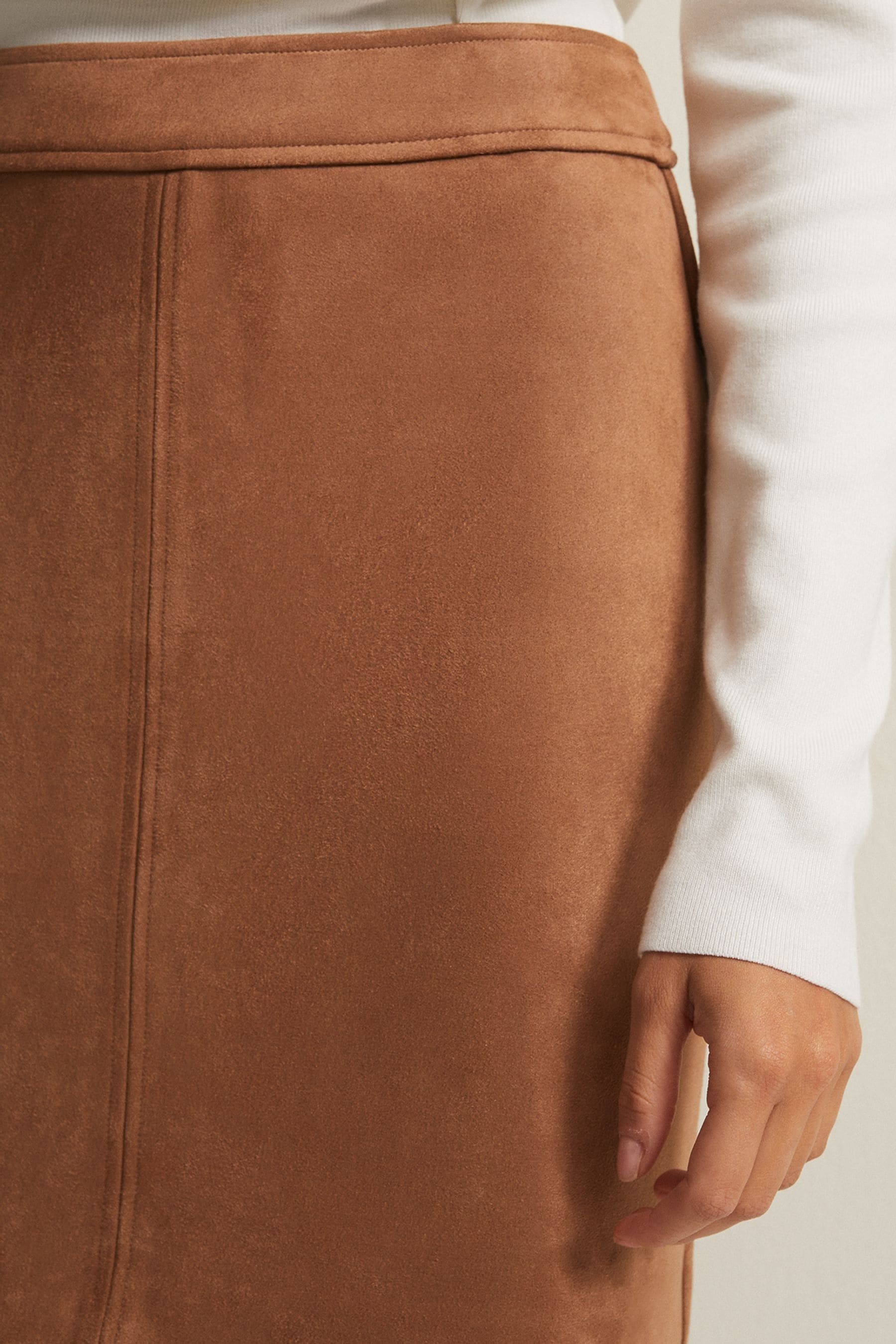 Fitted suede mini skirt sales