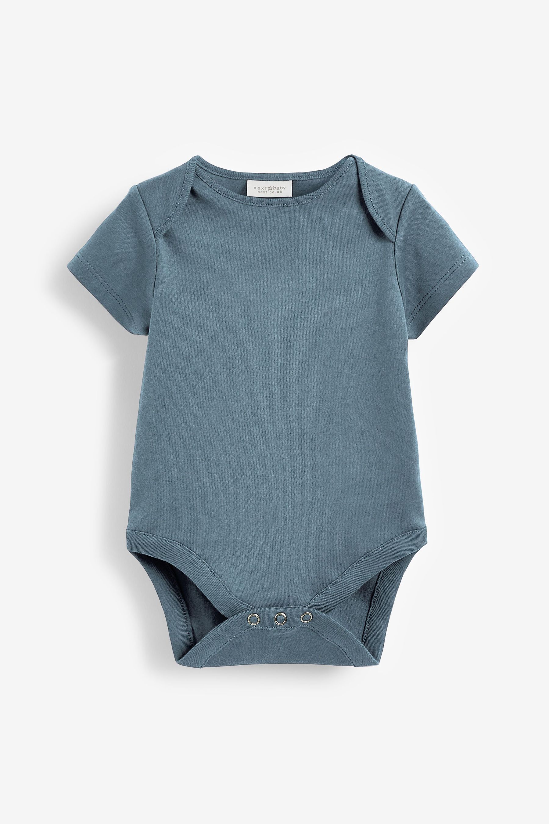 Buy Petrol Blue 5 Pack Plain Baby Bodysuits from the Next UK online shop