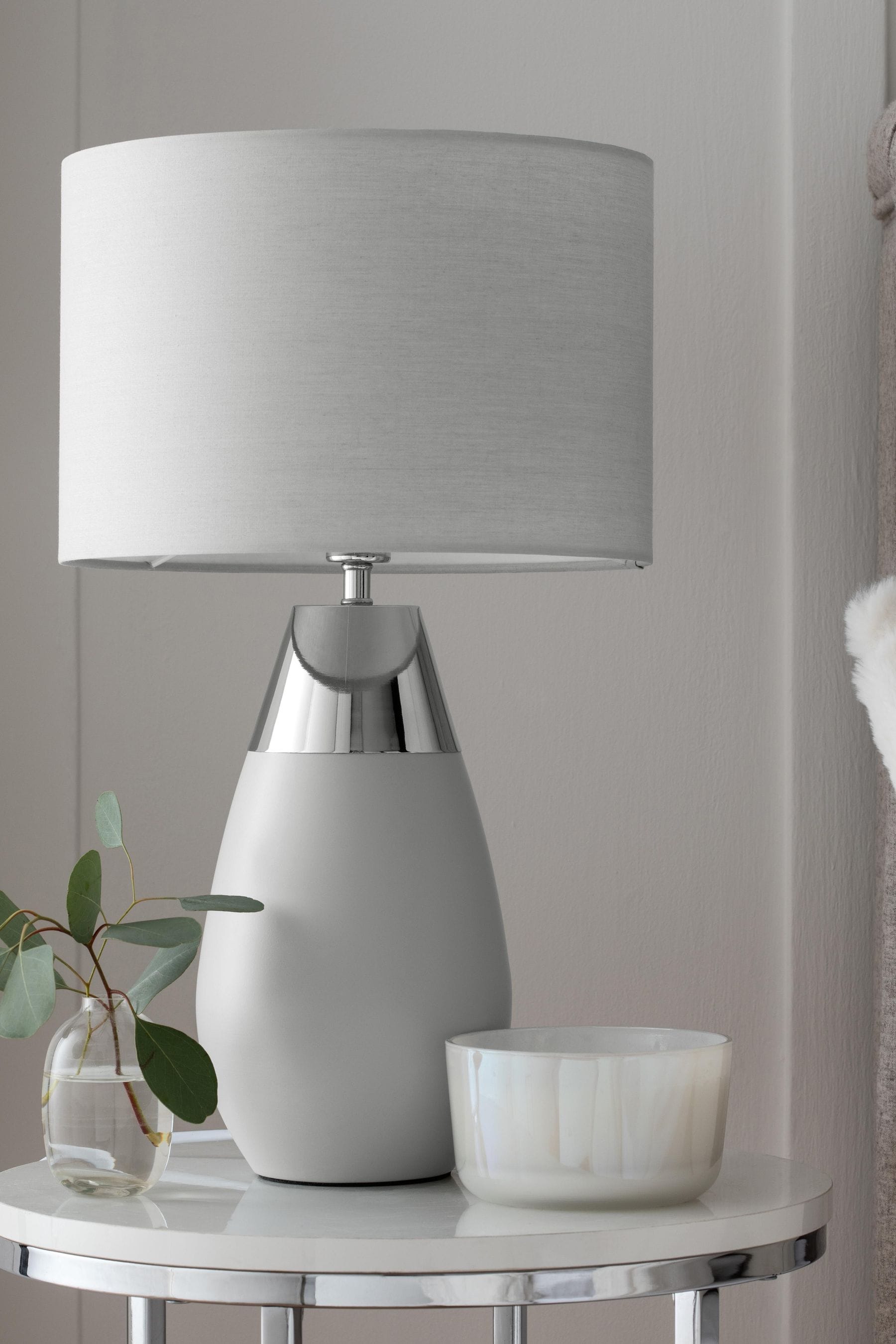 Touch bedside lamps next outlet