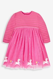 JoJo Maman Bébé Fuchsia Unicorn Party Dress - Image 1 of 7