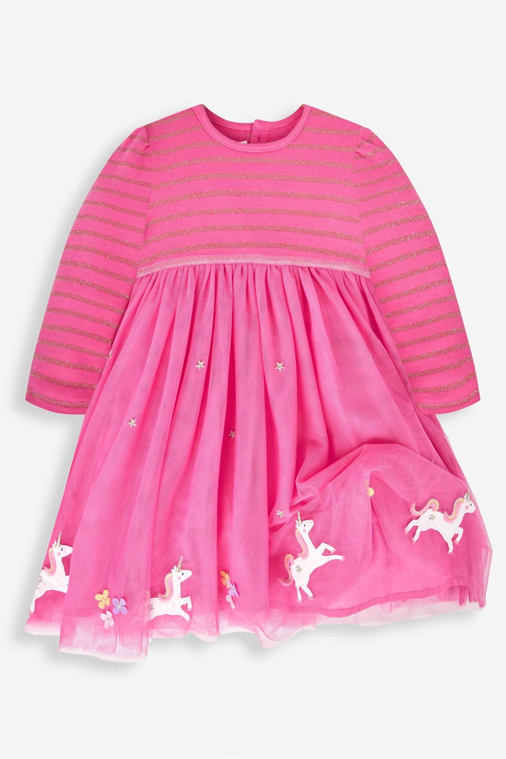 JoJo Maman Bébé Fuchsia Unicorn Party Dress - Image 2 of 7