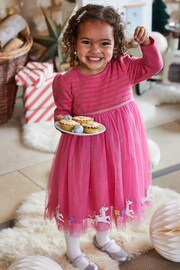 JoJo Maman Bébé Fuchsia Unicorn Party Dress - Image 5 of 7