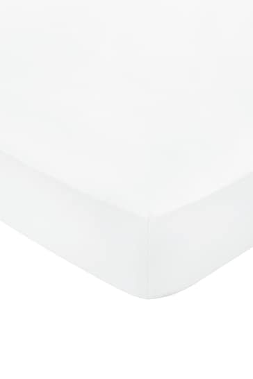 Bedeck Of Belfast White 1000 Thread Count Egyptian Cotton Sateen Fitted Sheet